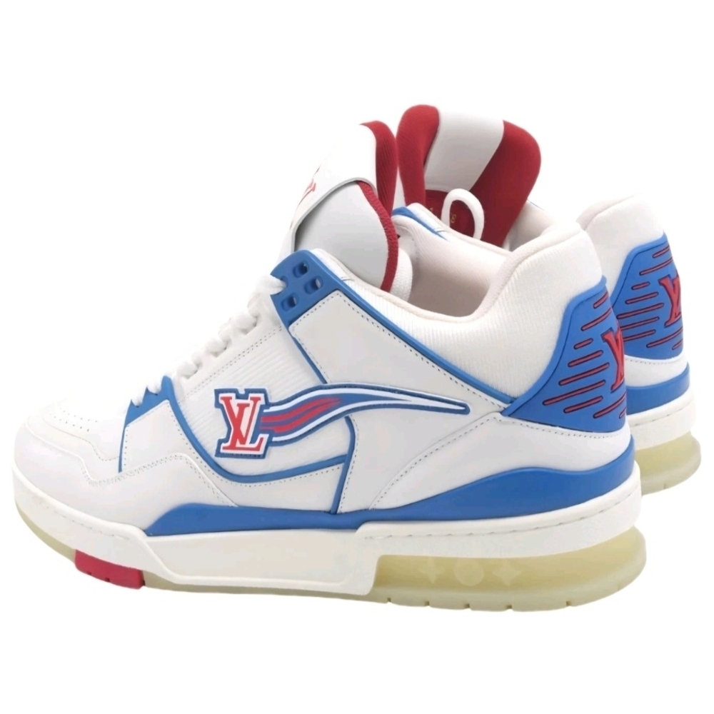 LOUIS VUITTON (Unisex) Red White Blue Fw20 High Top Sneakers Size 7 - Picture 4 of 10